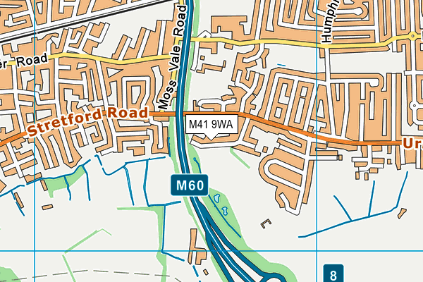 M41 9WA map - OS VectorMap District (Ordnance Survey) M41 9WA map - OS VectorMap District (Ordnance Survey)