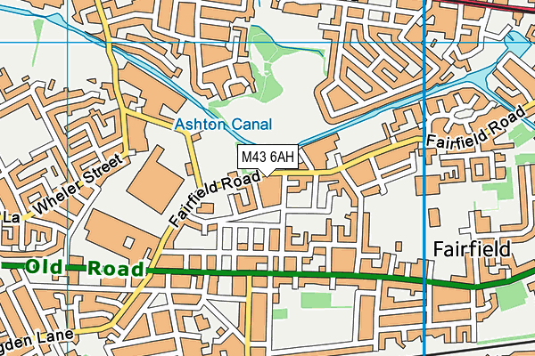 M43 6AH map - OS VectorMap District (Ordnance Survey)
