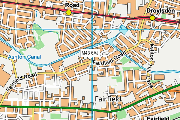 M43 6AJ map - OS VectorMap District (Ordnance Survey)