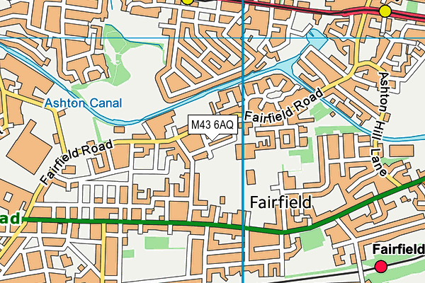 M43 6AQ map - OS VectorMap District (Ordnance Survey)