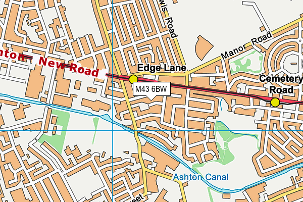 M43 6BW map - OS VectorMap District (Ordnance Survey) M43 6BW map - OS VectorMap District (Ordnance Survey)