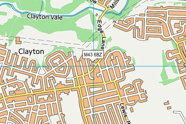 M43 6BZ map - OS VectorMap District (Ordnance Survey) M43 6BZ map - OS VectorMap District (Ordnance Survey)
