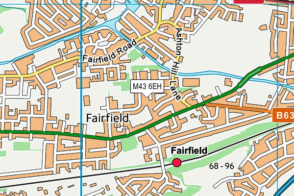 M43 6EH map - OS VectorMap District (Ordnance Survey)