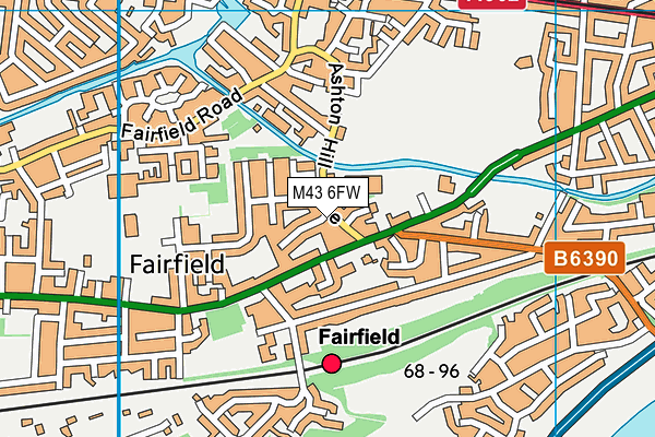M43 6FW map - OS VectorMap District (Ordnance Survey) M43 6FW map - OS VectorMap District (Ordnance Survey)