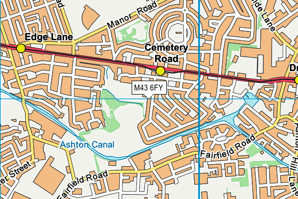 M43 6FY map - OS VectorMap District (Ordnance Survey) M43 6FY map - OS VectorMap District (Ordnance Survey)