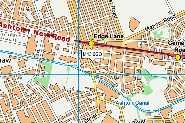 M43 6GQ map - OS VectorMap District (Ordnance Survey) M43 6GQ map - OS VectorMap District (Ordnance Survey)