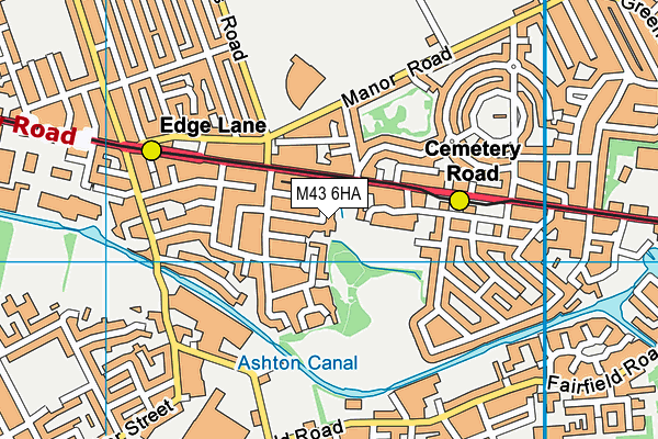 M43 6HA map - OS VectorMap District (Ordnance Survey) M43 6HA map - OS VectorMap District (Ordnance Survey)
