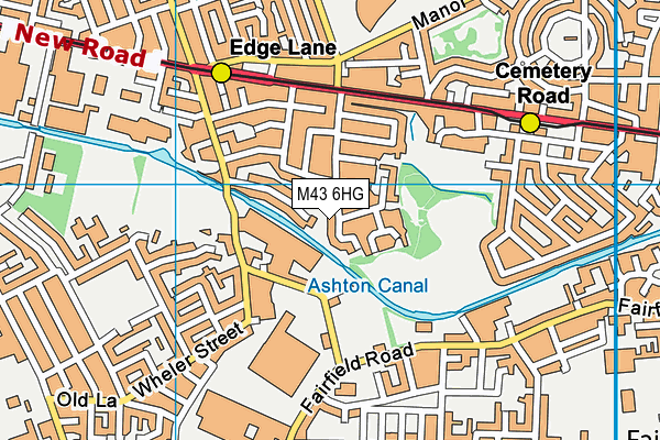 M43 6HG map - OS VectorMap District (Ordnance Survey) M43 6HG map - OS VectorMap District (Ordnance Survey)