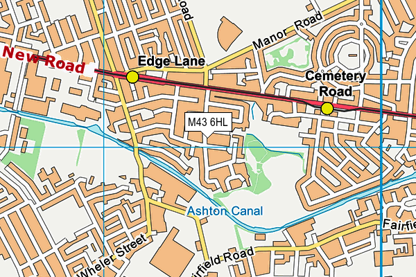 M43 6HL map - OS VectorMap District (Ordnance Survey) M43 6HL map - OS VectorMap District (Ordnance Survey)