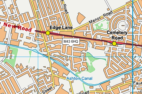 M43 6HQ map - OS VectorMap District (Ordnance Survey) M43 6HQ map - OS VectorMap District (Ordnance Survey)