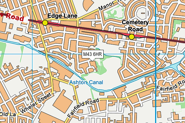 M43 6HR map - OS VectorMap District (Ordnance Survey) M43 6HR map - OS VectorMap District (Ordnance Survey)