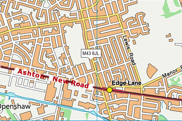 M43 6JL map - OS VectorMap District (Ordnance Survey) M43 6JL map - OS VectorMap District (Ordnance Survey)