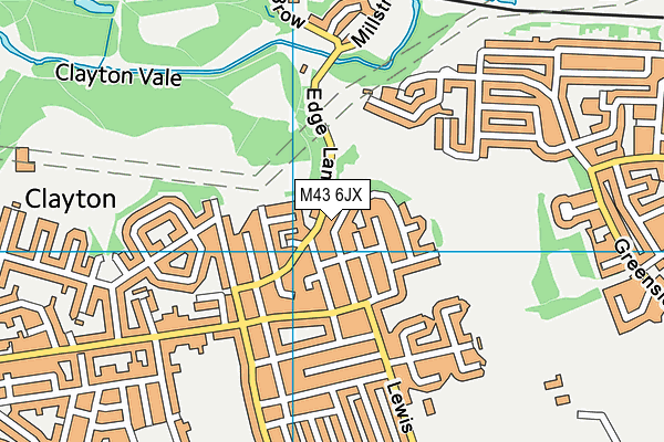 M43 6JX map - OS VectorMap District (Ordnance Survey) M43 6JX map - OS VectorMap District (Ordnance Survey)