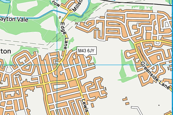 M43 6JY map - OS VectorMap District (Ordnance Survey) M43 6JY map - OS VectorMap District (Ordnance Survey)