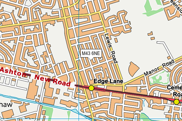 M43 6NE map - OS VectorMap District (Ordnance Survey) M43 6NE map - OS VectorMap District (Ordnance Survey)