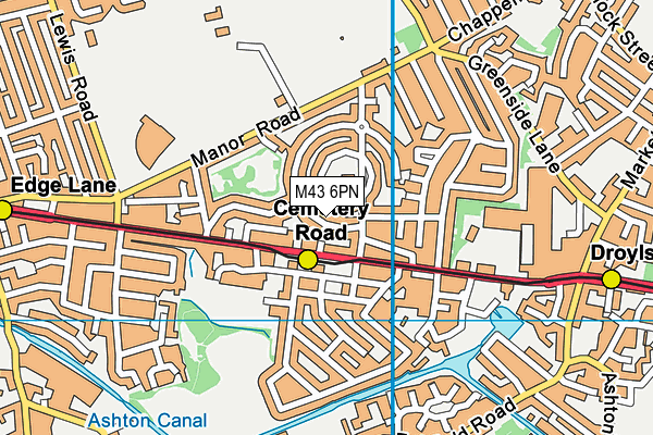 M43 6PN map - OS VectorMap District (Ordnance Survey) M43 6PN map - OS VectorMap District (Ordnance Survey)