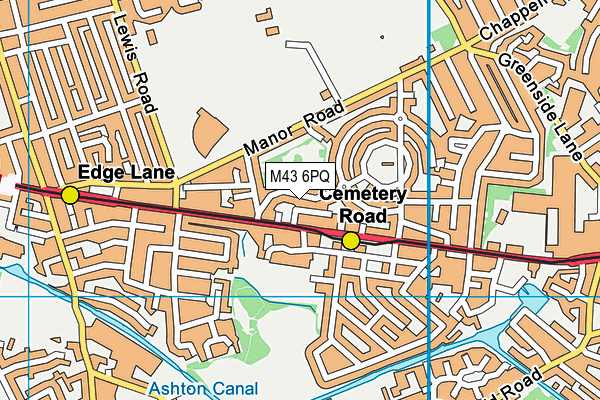 M43 6PQ map - OS VectorMap District (Ordnance Survey) M43 6PQ map - OS VectorMap District (Ordnance Survey)
