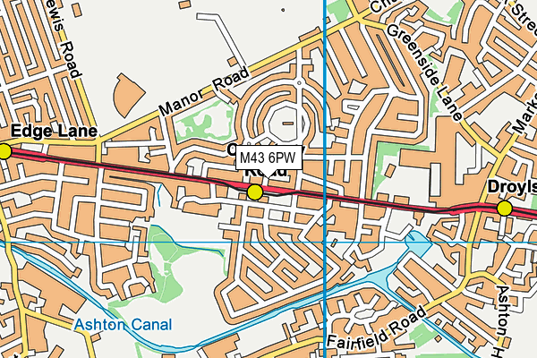M43 6PW map - OS VectorMap District (Ordnance Survey) M43 6PW map - OS VectorMap District (Ordnance Survey)