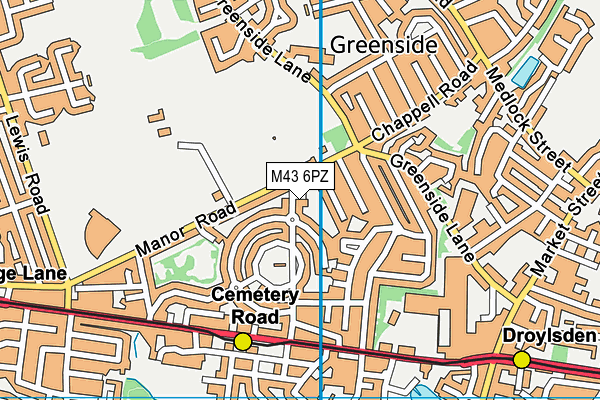 M43 6PZ map - OS VectorMap District (Ordnance Survey) M43 6PZ map - OS VectorMap District (Ordnance Survey)