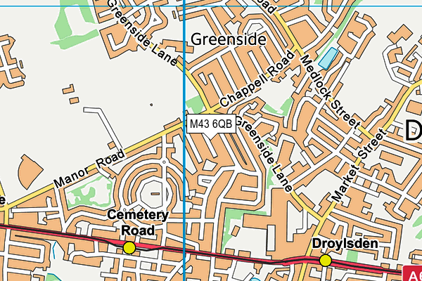 M43 6QB map - OS VectorMap District (Ordnance Survey) M43 6QB map - OS VectorMap District (Ordnance Survey)