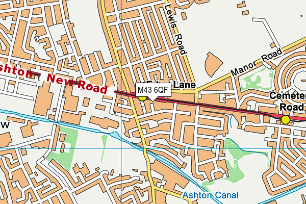 M43 6QF map - OS VectorMap District (Ordnance Survey) M43 6QF map - OS VectorMap District (Ordnance Survey)