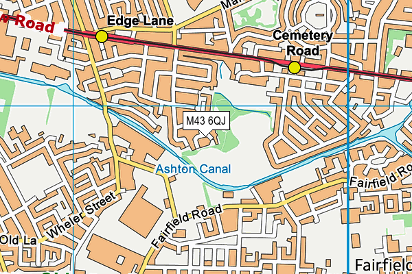 M43 6QJ map - OS VectorMap District (Ordnance Survey) M43 6QJ map - OS VectorMap District (Ordnance Survey)