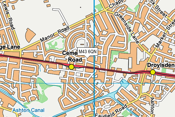 M43 6QN map - OS VectorMap District (Ordnance Survey) M43 6QN map - OS VectorMap District (Ordnance Survey)