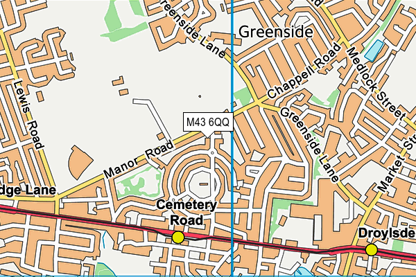 M43 6QQ map - OS VectorMap District (Ordnance Survey) M43 6QQ map - OS VectorMap District (Ordnance Survey)