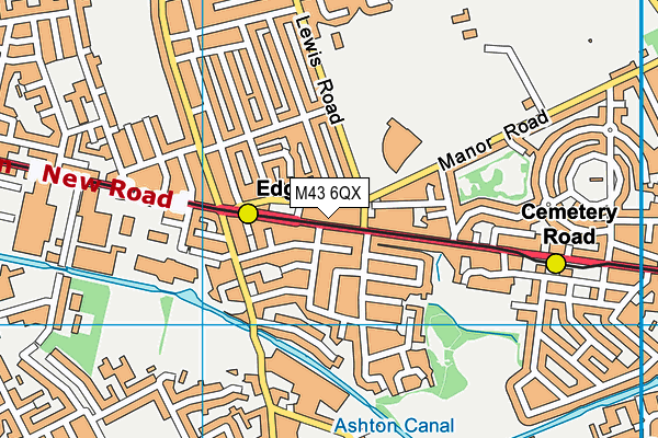 M43 6QX map - OS VectorMap District (Ordnance Survey) M43 6QX map - OS VectorMap District (Ordnance Survey)