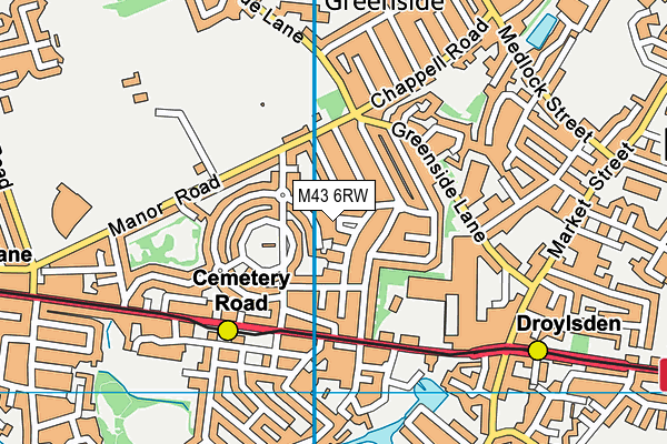 M43 6RW map - OS VectorMap District (Ordnance Survey) M43 6RW map - OS VectorMap District (Ordnance Survey)
