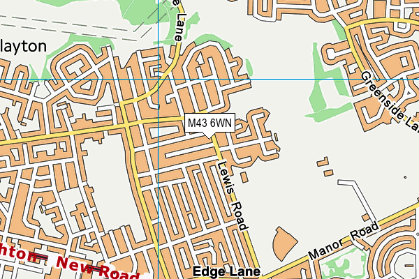 M43 6WN map - OS VectorMap District (Ordnance Survey) M43 6WN map - OS VectorMap District (Ordnance Survey)