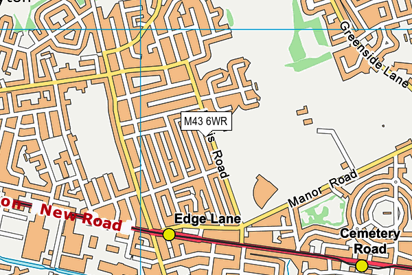 M43 6WR map - OS VectorMap District (Ordnance Survey) M43 6WR map - OS VectorMap District (Ordnance Survey)