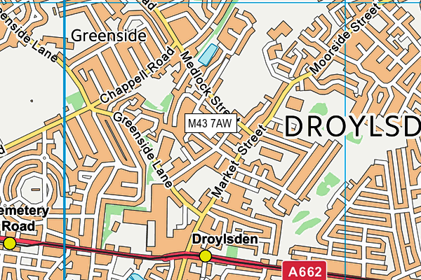 M43 7AW map - OS VectorMap District (Ordnance Survey) M43 7AW map - OS VectorMap District (Ordnance Survey)