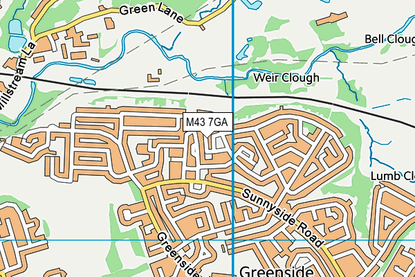 M43 7GA map - OS VectorMap District (Ordnance Survey) M43 7GA map - OS VectorMap District (Ordnance Survey)