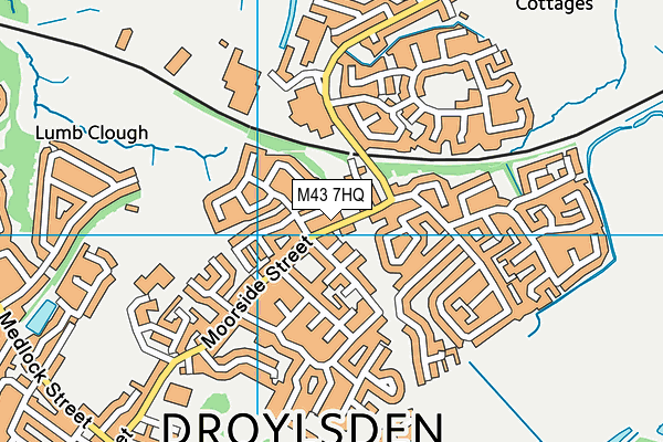 M43 7HQ map - OS VectorMap District (Ordnance Survey)