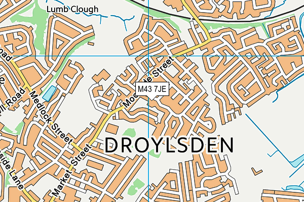 M43 7JE map - OS VectorMap District (Ordnance Survey) M43 7JE map - OS VectorMap District (Ordnance Survey)