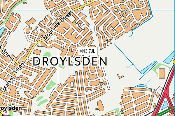 M43 7JL map - OS VectorMap District (Ordnance Survey) M43 7JL map - OS VectorMap District (Ordnance Survey)