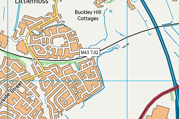 M43 7JQ map - OS VectorMap District (Ordnance Survey) M43 7JQ map - OS VectorMap District (Ordnance Survey)