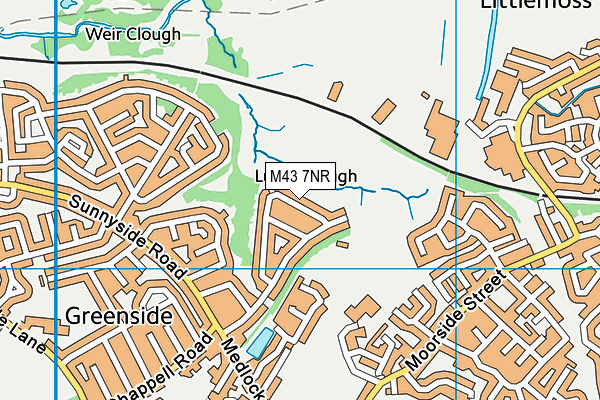 M43 7NR map - OS VectorMap District (Ordnance Survey)