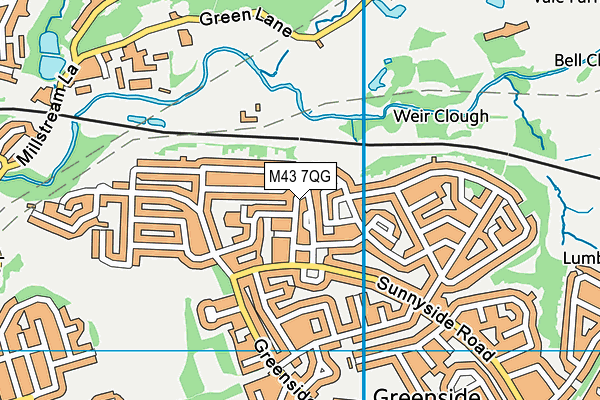 M43 7QG map - OS VectorMap District (Ordnance Survey) M43 7QG map - OS VectorMap District (Ordnance Survey)
