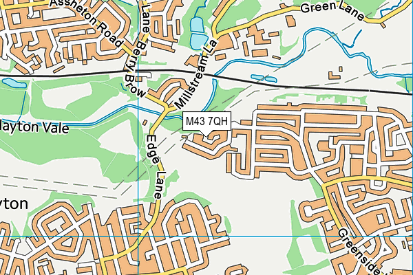 M43 7QH map - OS VectorMap District (Ordnance Survey) M43 7QH map - OS VectorMap District (Ordnance Survey)