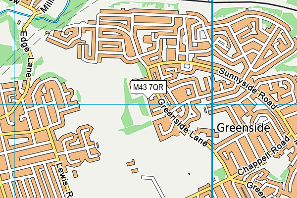 M43 7QR map - OS VectorMap District (Ordnance Survey) M43 7QR map - OS VectorMap District (Ordnance Survey)
