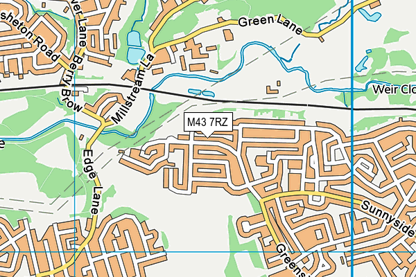 M43 7RZ map - OS VectorMap District (Ordnance Survey) M43 7RZ map - OS VectorMap District (Ordnance Survey)