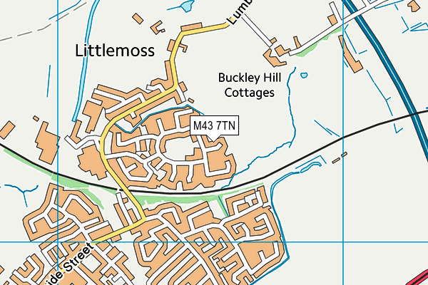 M43 7TN map - OS VectorMap District (Ordnance Survey) M43 7TN map - OS VectorMap District (Ordnance Survey)