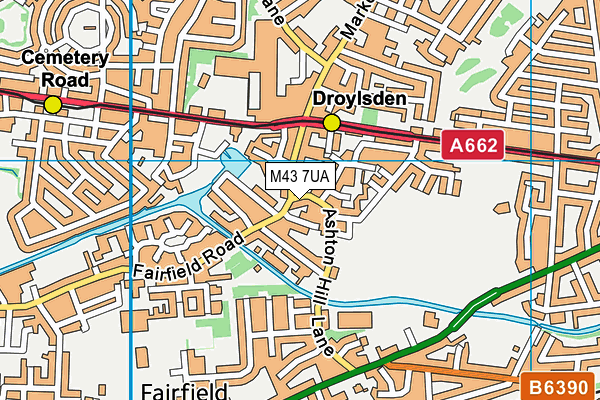 M43 7UA map - OS VectorMap District (Ordnance Survey) M43 7UA map - OS VectorMap District (Ordnance Survey)