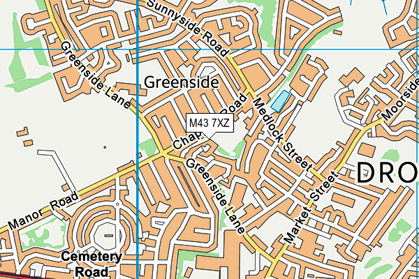 M43 7XZ map - OS VectorMap District (Ordnance Survey) M43 7XZ map - OS VectorMap District (Ordnance Survey)
