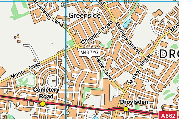 M43 7YG map - OS VectorMap District (Ordnance Survey) M43 7YG map - OS VectorMap District (Ordnance Survey)