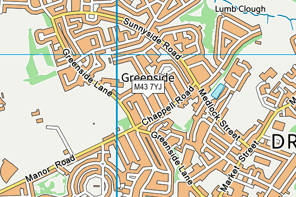 M43 7YJ map - OS VectorMap District (Ordnance Survey) M43 7YJ map - OS VectorMap District (Ordnance Survey)