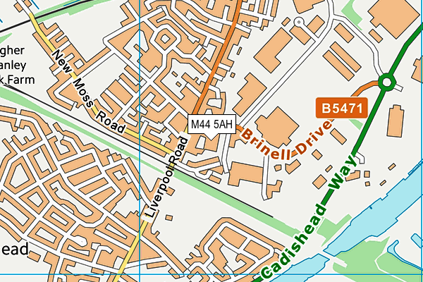 M44 5AH map - OS VectorMap District (Ordnance Survey) M44 5AH map - OS VectorMap District (Ordnance Survey)