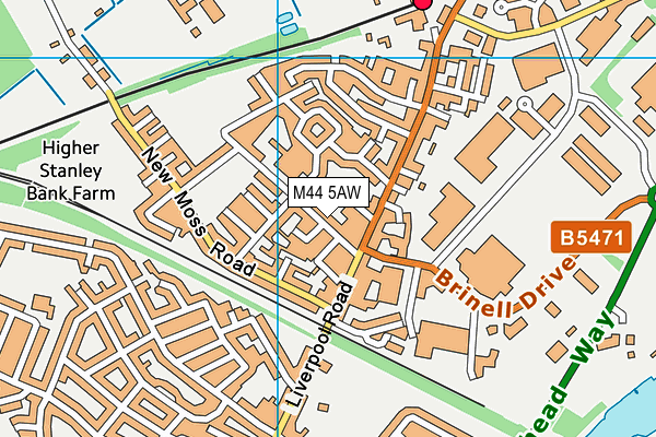 M44 5AW map - OS VectorMap District (Ordnance Survey) M44 5AW map - OS VectorMap District (Ordnance Survey)